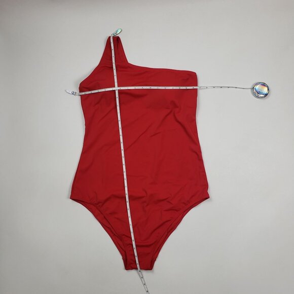 Andie Swim The Nantucket One Shoulder One Piece Swimsuit Women Sz 3XL Cherry Red - Picture 5 of 16